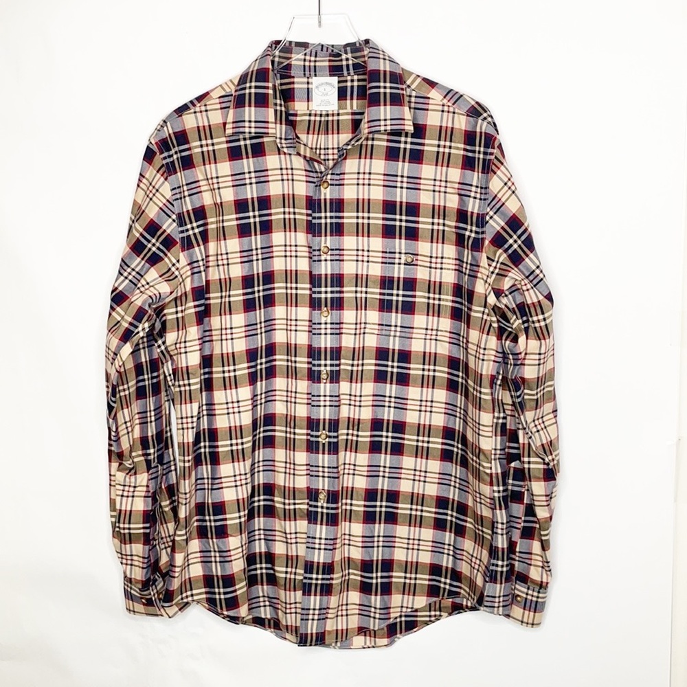 Brooks Brothers Slim Fit Plaid Shirt (L)